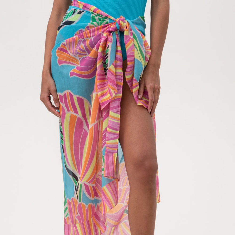 Trina Turk poppy woven pareo